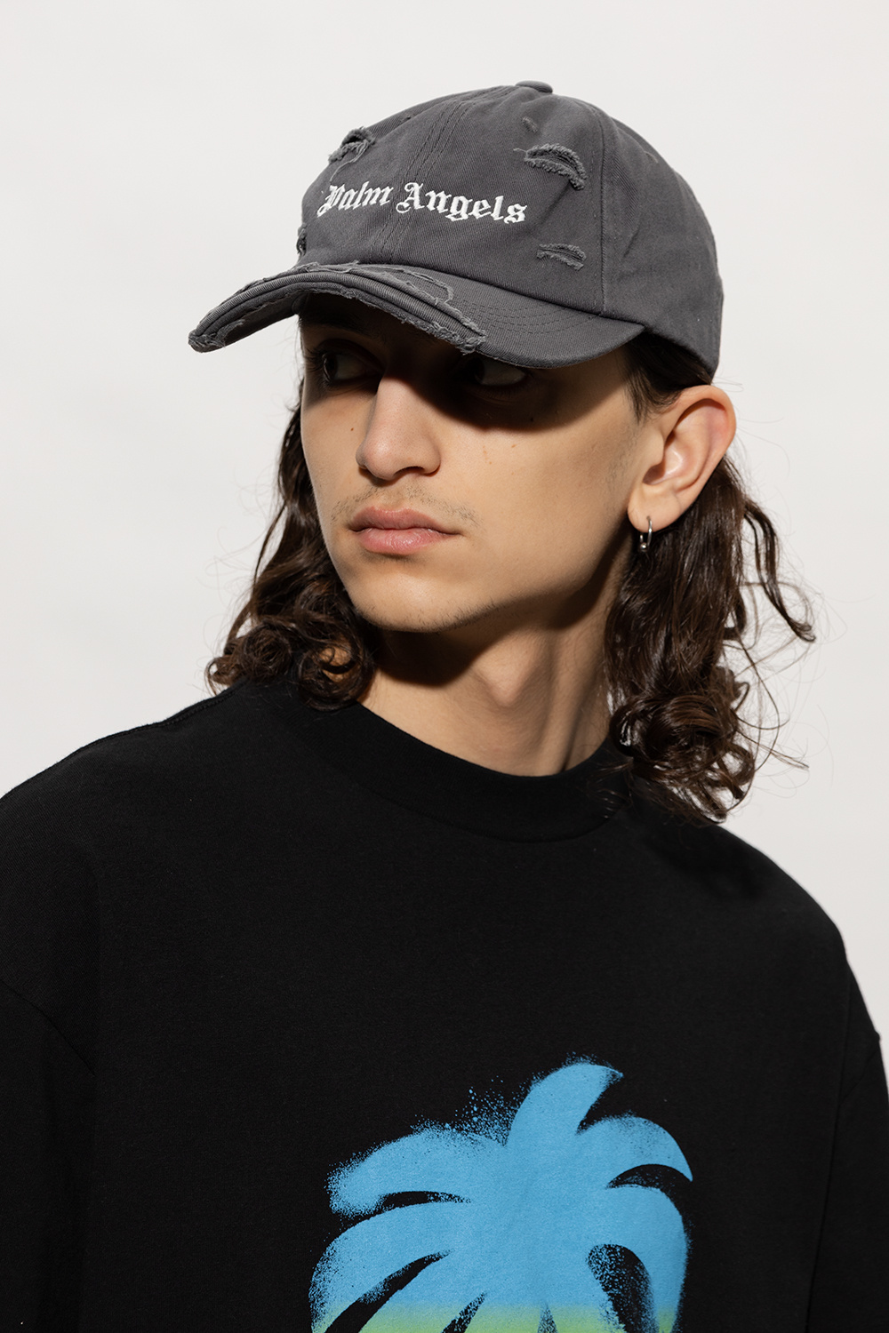 Men s Accessories Mullet 5 Panel Sun Hat print baseball cap WeiB SchaferandweinerShops Palm Angels Dolce Gabbana logo